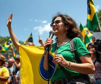 mulheres marcham com Lula